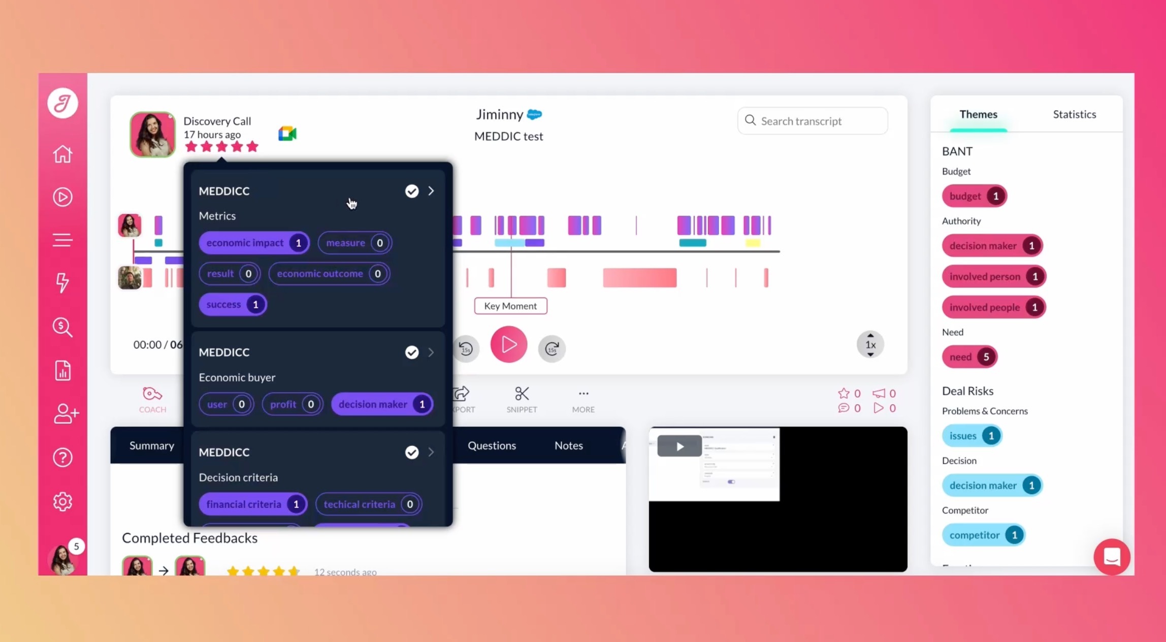 Automated call scoring - Jiminny