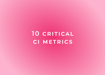 Graphic showing the blog title '10 Critical Conversation Intelligence metrics' on a pink background