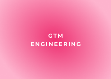 Text reading 'GTM Engineering' on a pink background