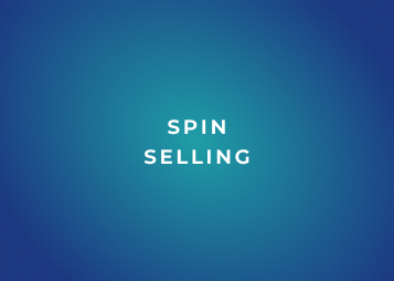 Text reading 'Spin Selling' on a blue background